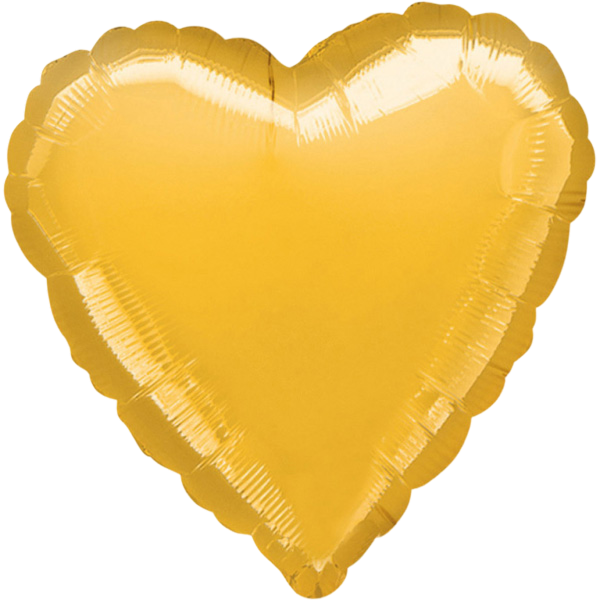 Standard Heart Metallic Gold